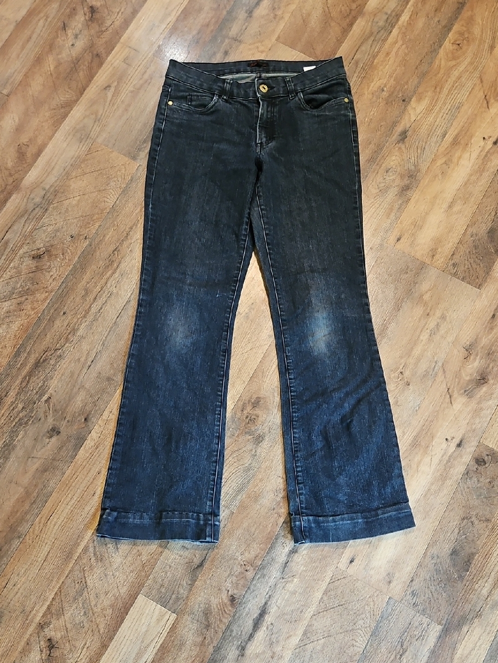 👖sofia by sofia vergara Black Washed Flare Jeans
